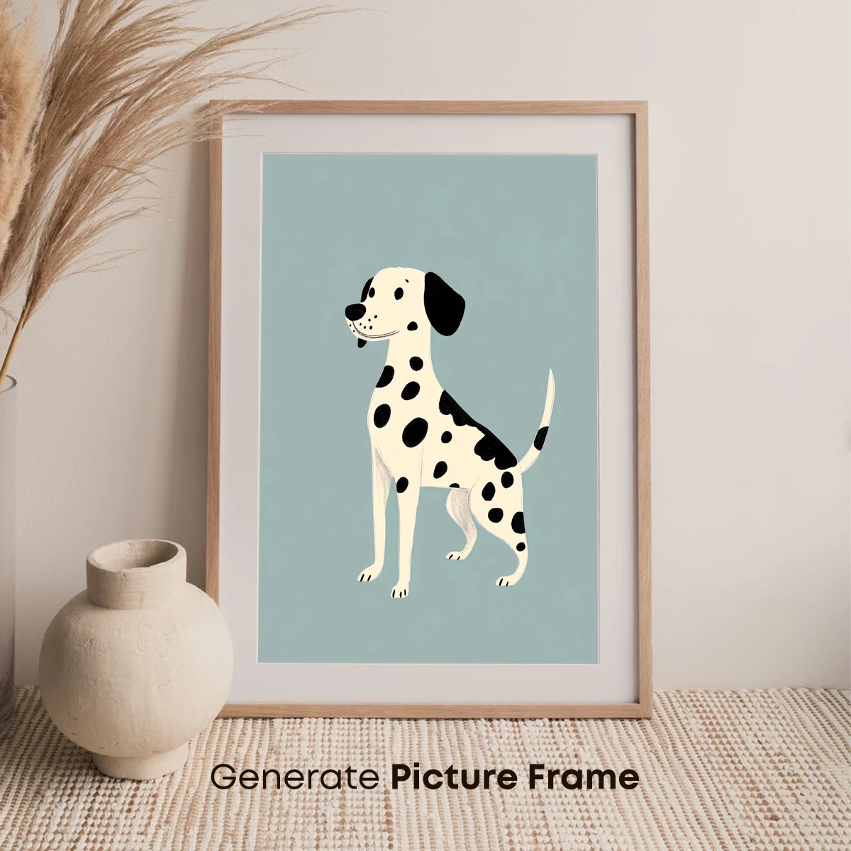Dalmatian Elegance: Spotted Charm in Minimalist Art - Image 7