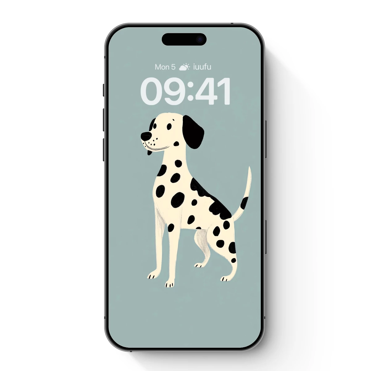 Dalmatian Elegance: Spotted Charm in Minimalist Art
