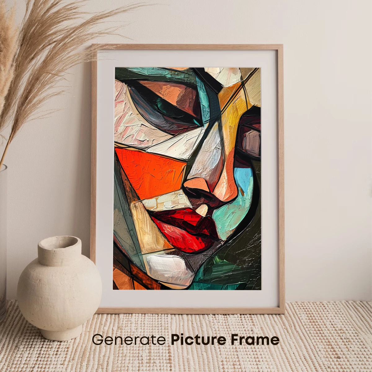 Cubist Face Symphony: Bold Colors and Geometric Emotion - Image 7