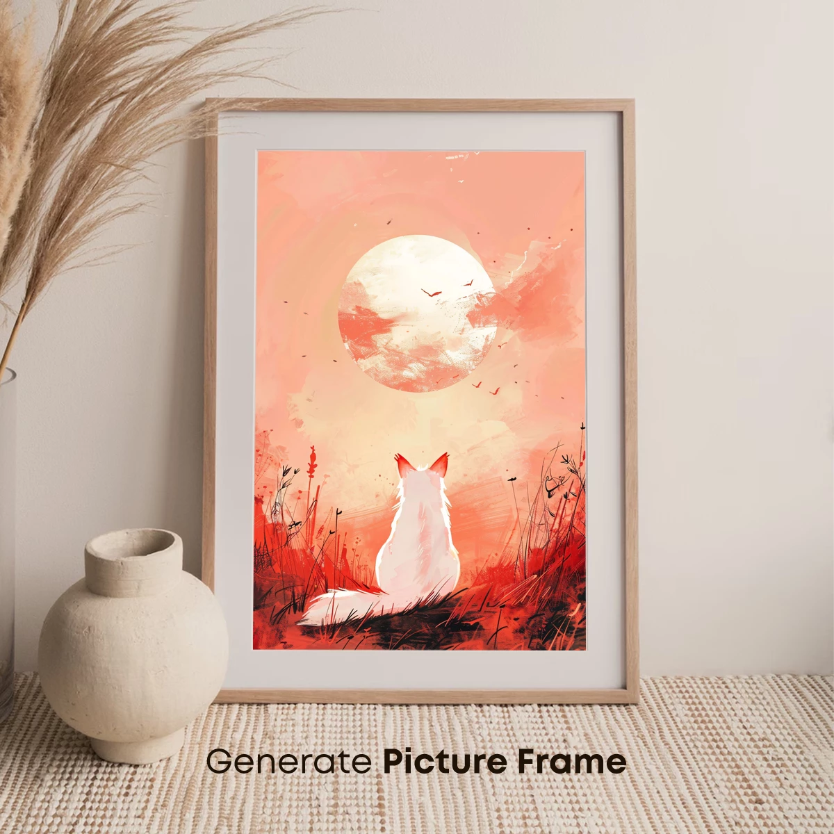 Fox at Sunset: A Brushstroke Symphony - Image 7