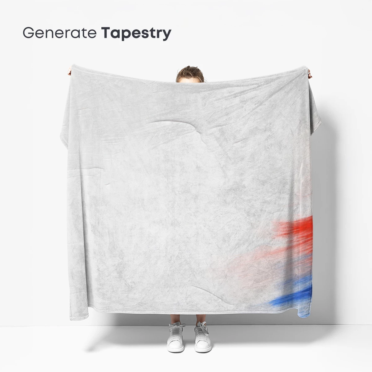 Abstract Brushstroke Symphony: Red, White, and Blue - Image 5