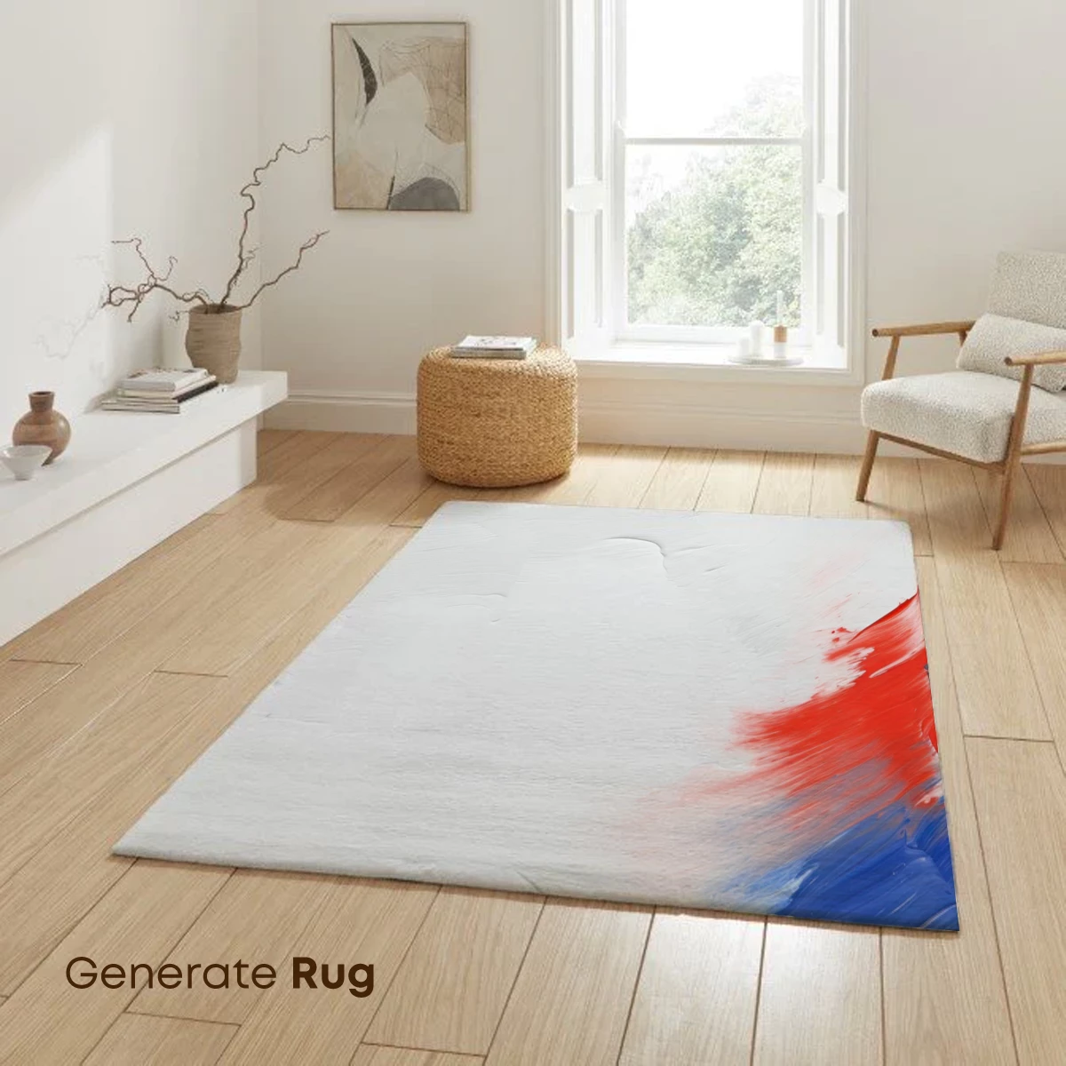 Abstract Brushstroke Symphony: Red, White, and Blue - Image 6