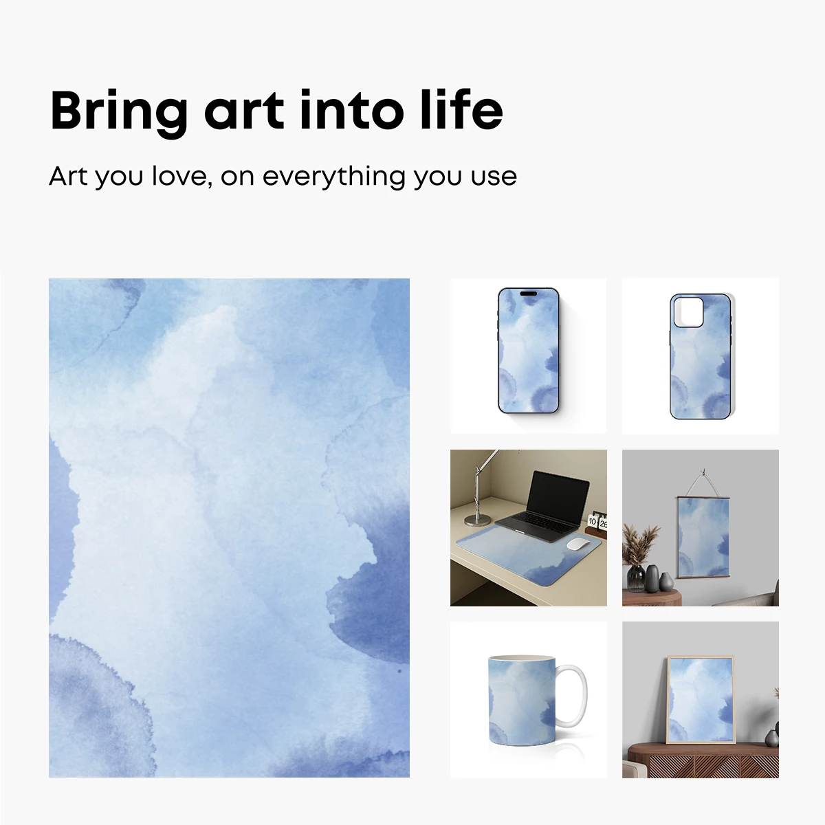 Ethereal Blue Watercolor Whispers - Image 2