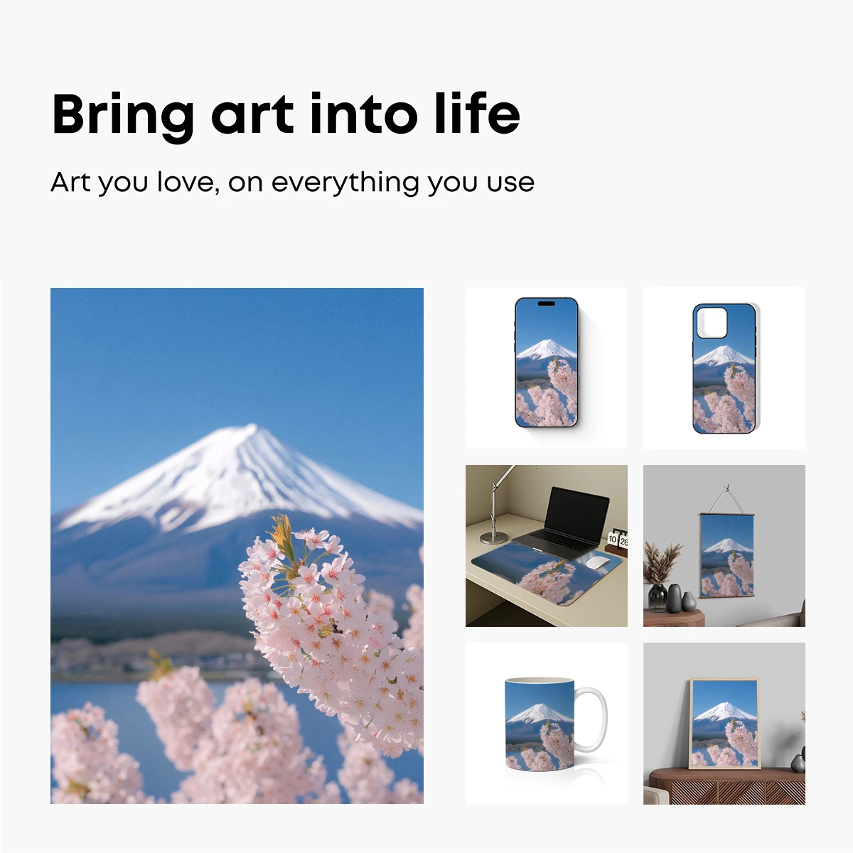 Fuji's Grace: Cherry Blossoms in Bloom - Image 2