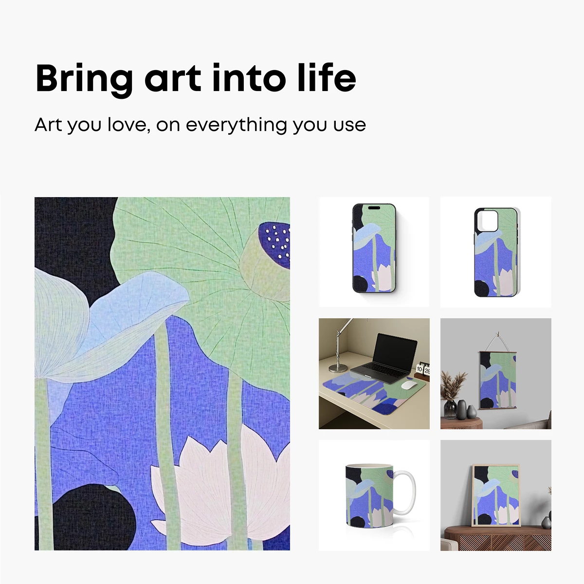 Lotus Serenity: Modern Floral Artistry - Image 2