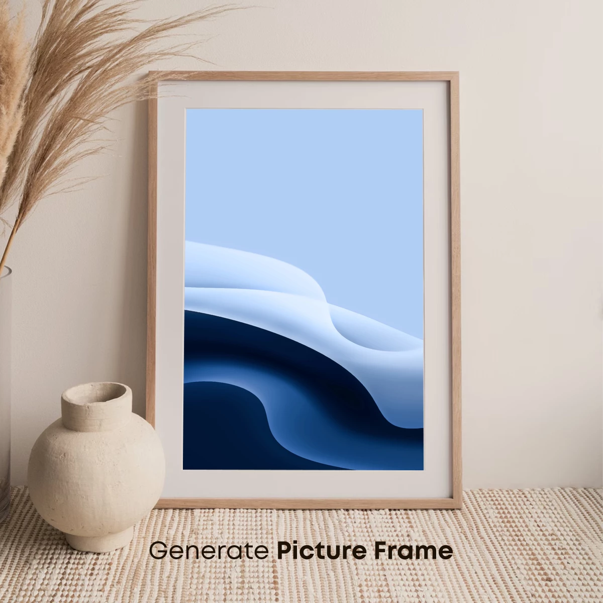 Ethereal Blue Waves: A Digital Sculpture - Image 7