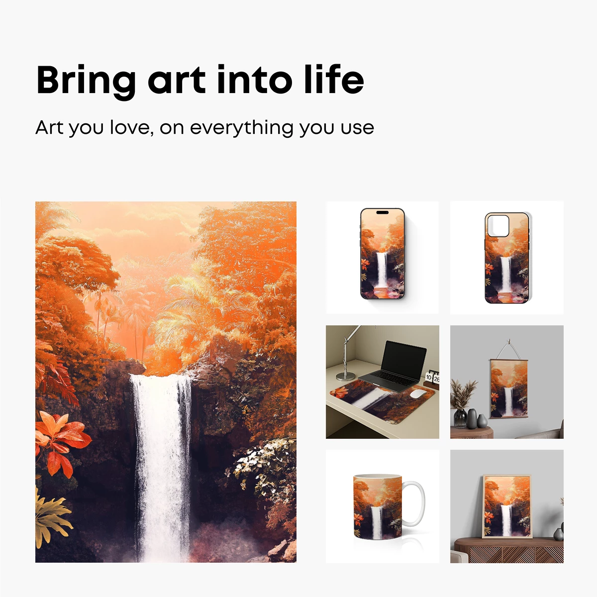 Autumnal Waterfall Serenade - Image 2