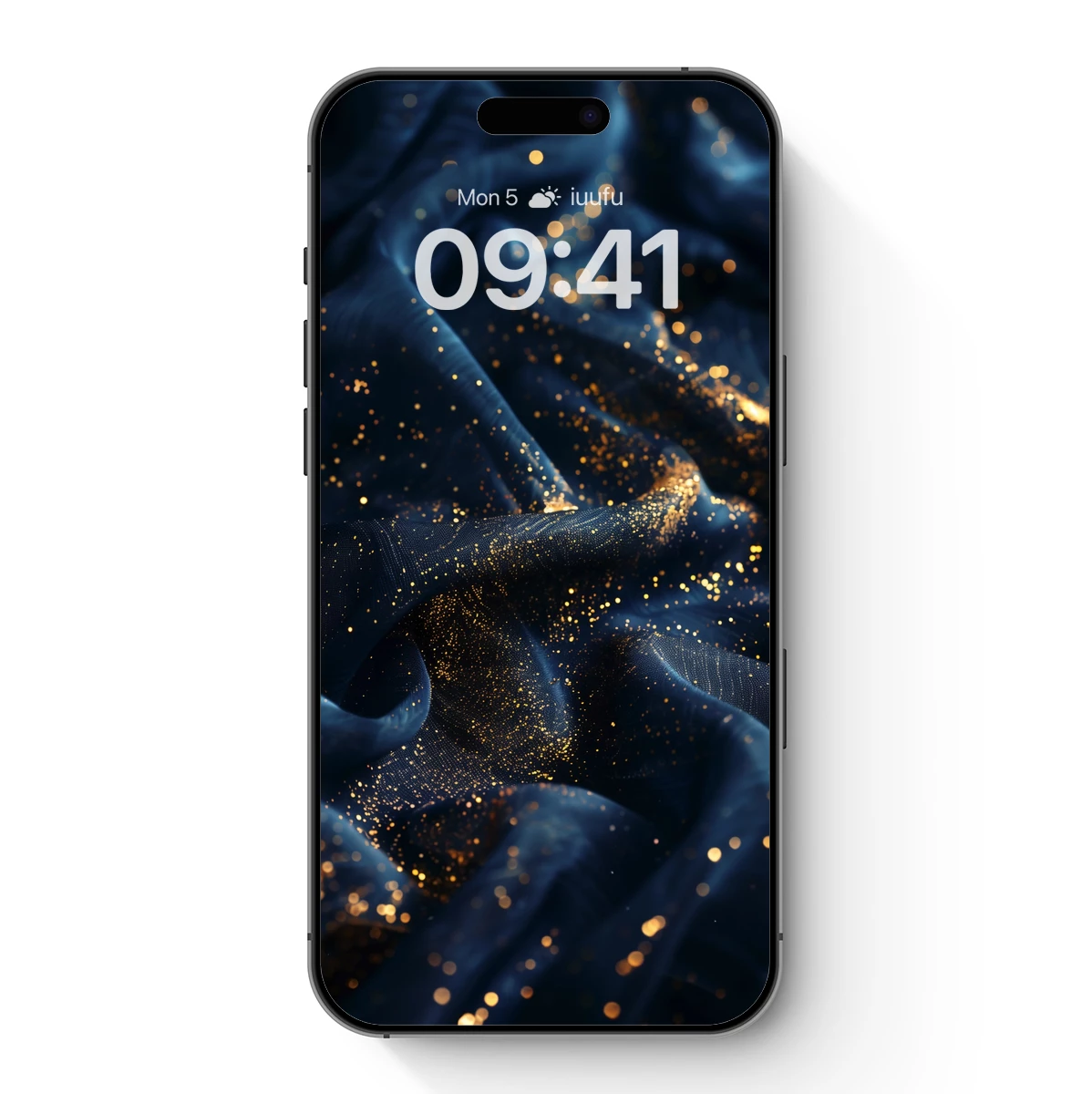 Golden Stardust on Midnight Silk