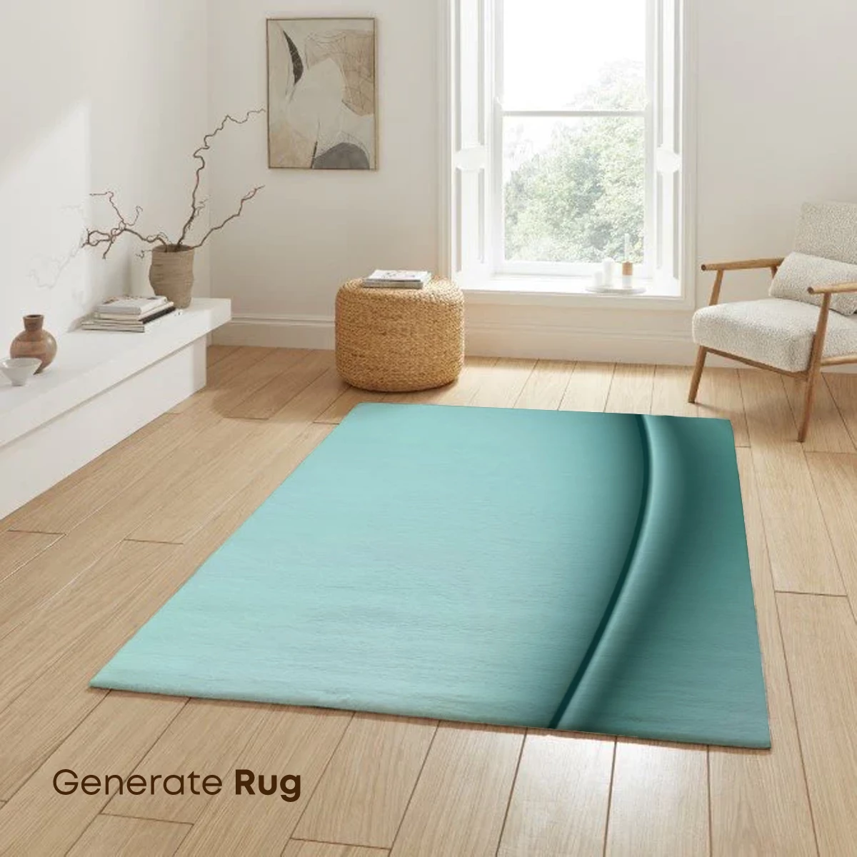 Ethereal Teal Flow: A Silk Symphony - Image 6