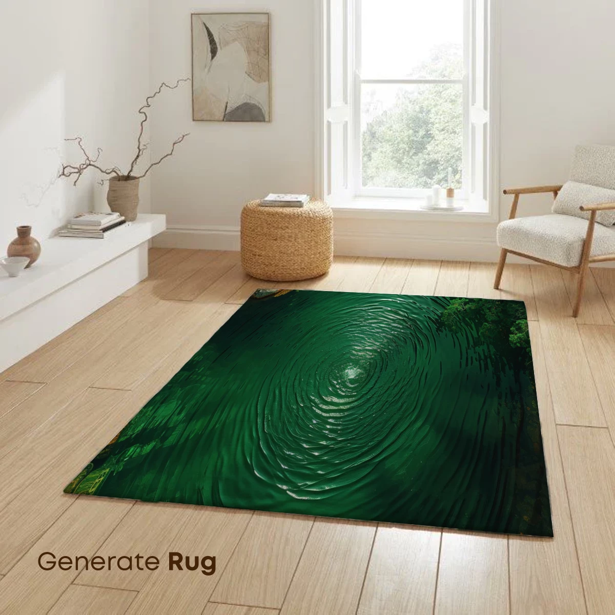 Emerald Whirlpool: Nature's Spiral Symphony - Image 6