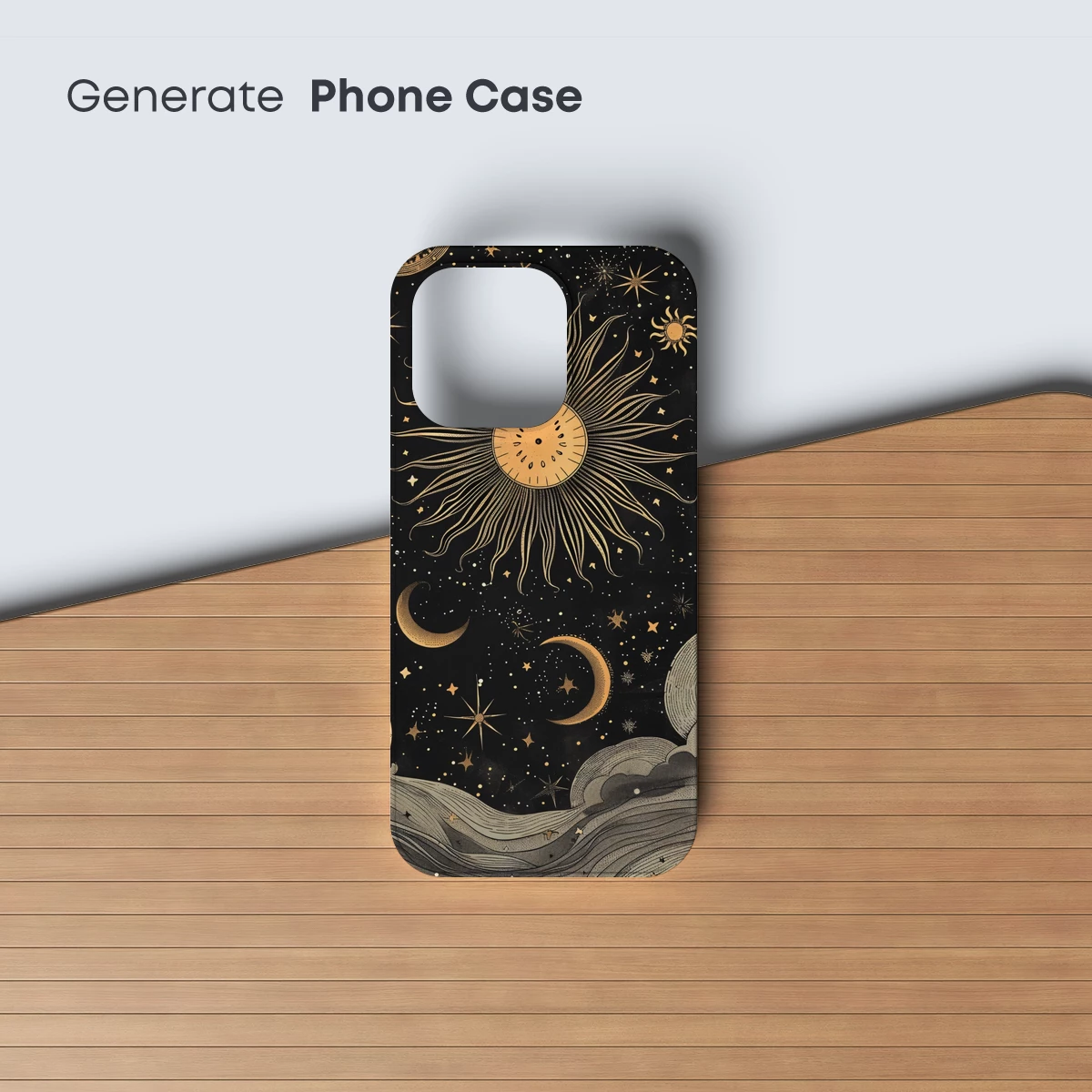 Celestial Symphony: Golden Sun and Moon Dance - Image 3