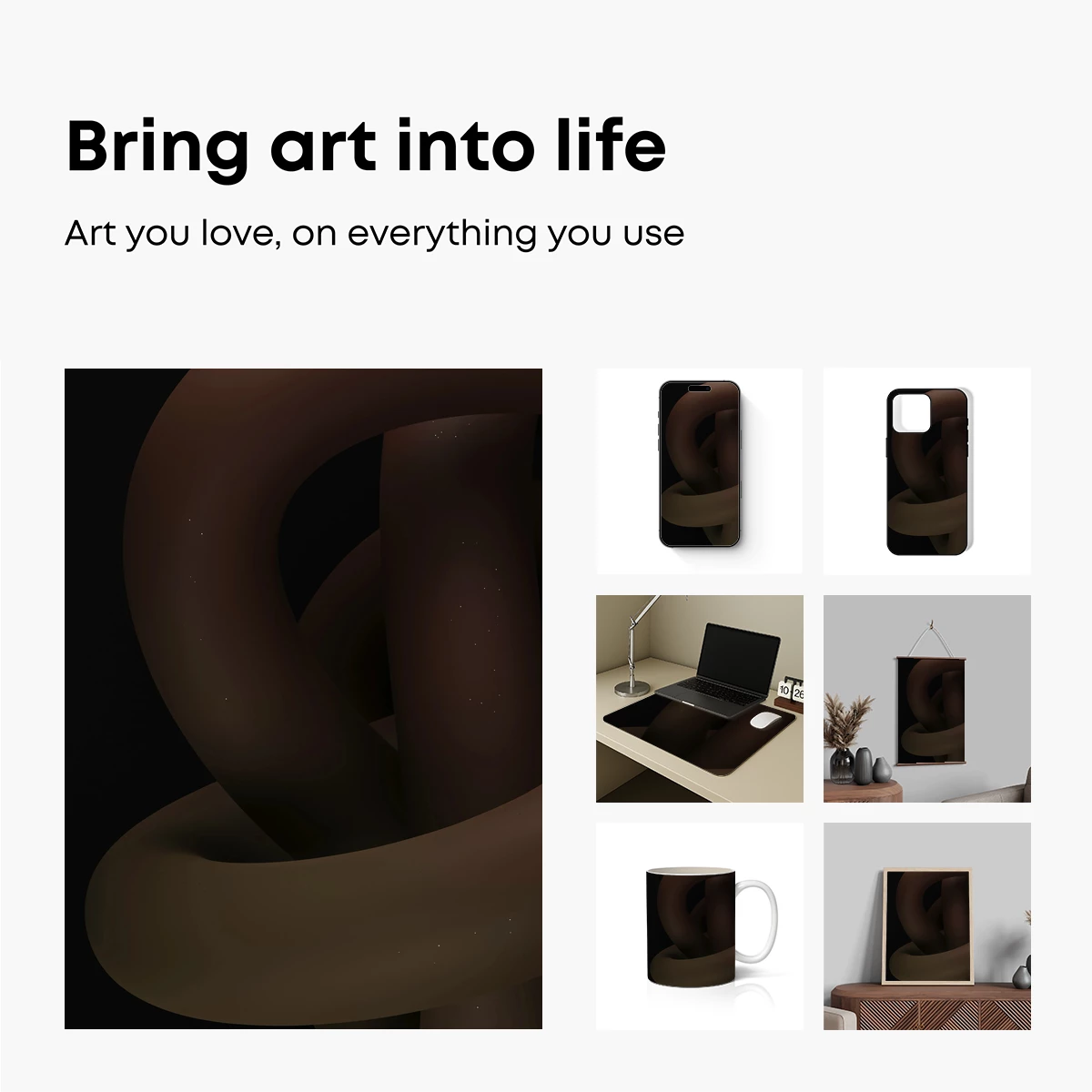 Eternal Knot: Abstract Sculpture in Shadow - Image 2