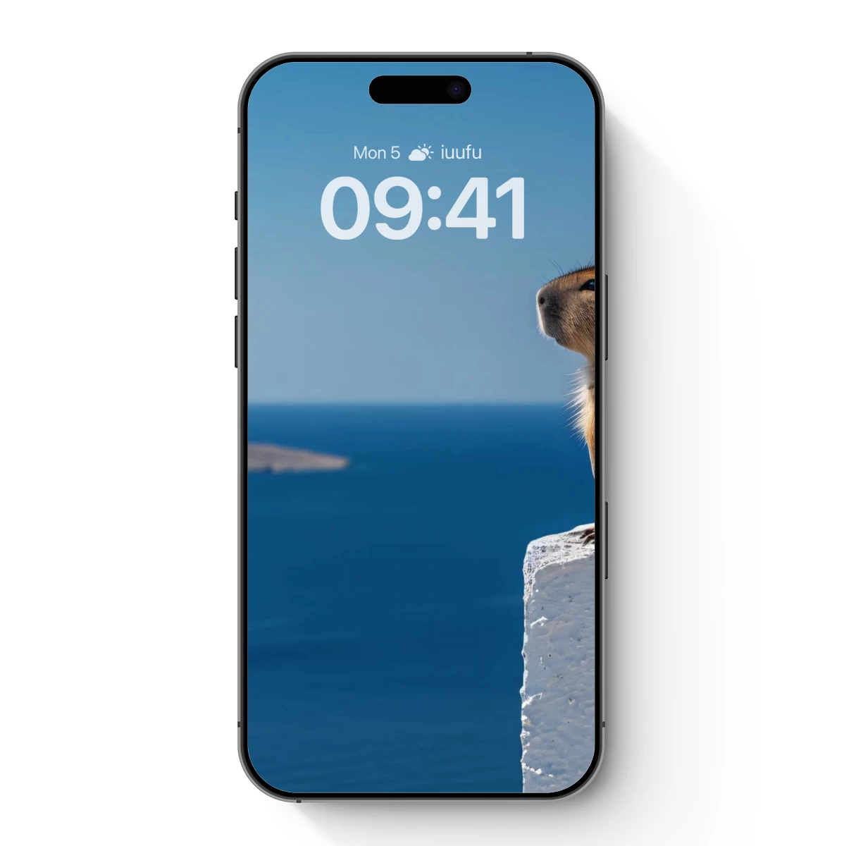 Capybara Contemplates the Azure Sea