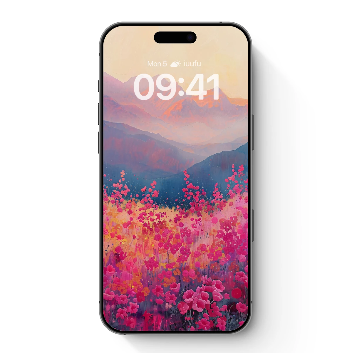 Mystic Mountain Meadow: A Floral Symphony at Dawn