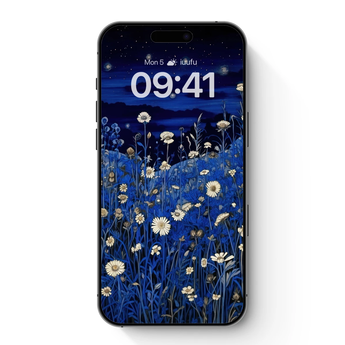 Moonlit Daisy Field: A Nocturnal Floral Symphony