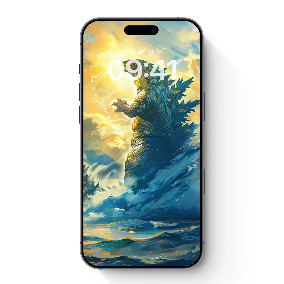 Godzilla’s Thunderous Roar in a Stormy Sea Godzilla's Thunderous Roar in a Stormy Sea