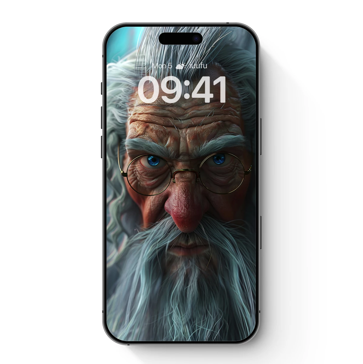 Elderly Sage with Vibrant Blue Eyes