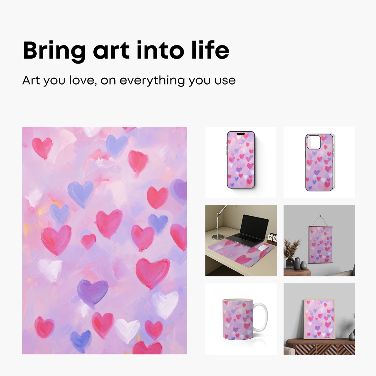 Pastel Heart Symphony: Abstract Love Palette - Image 2