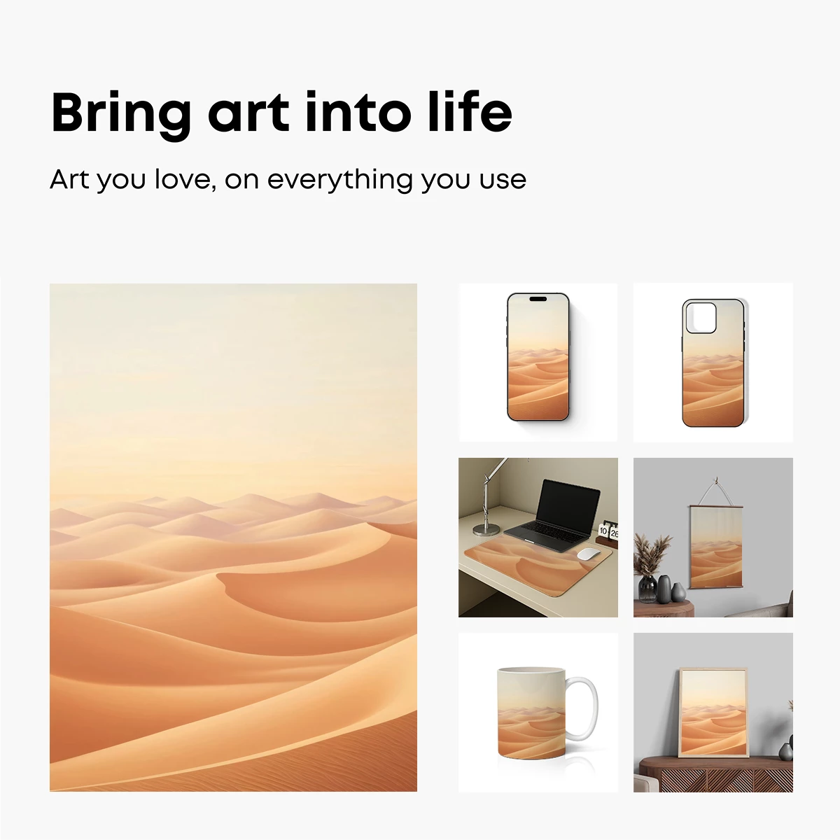 Golden Dunes at Dawn: Serene Desert Landscape - Image 2