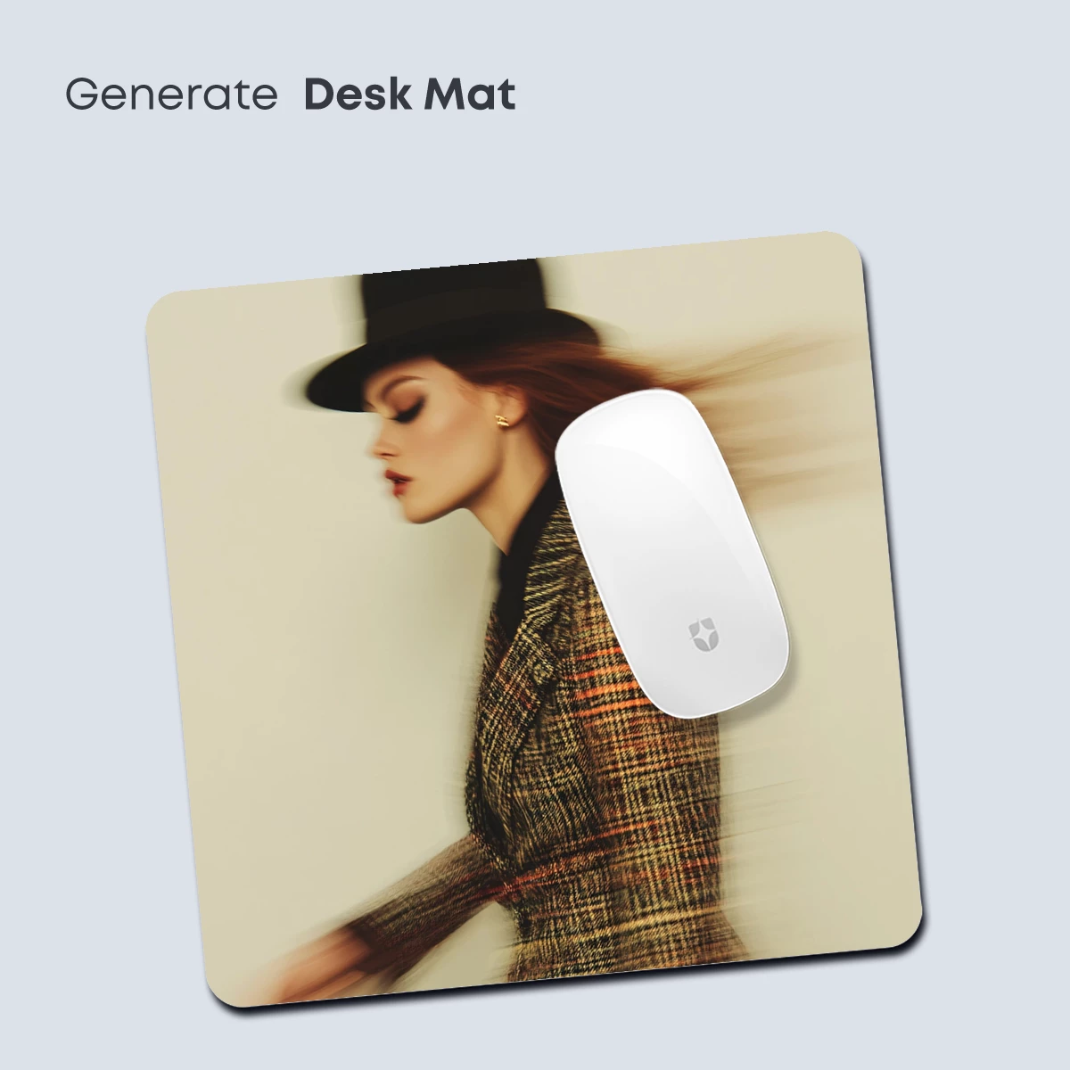 Elegant Motion: Plaid Ensemble in Blur - Image 4