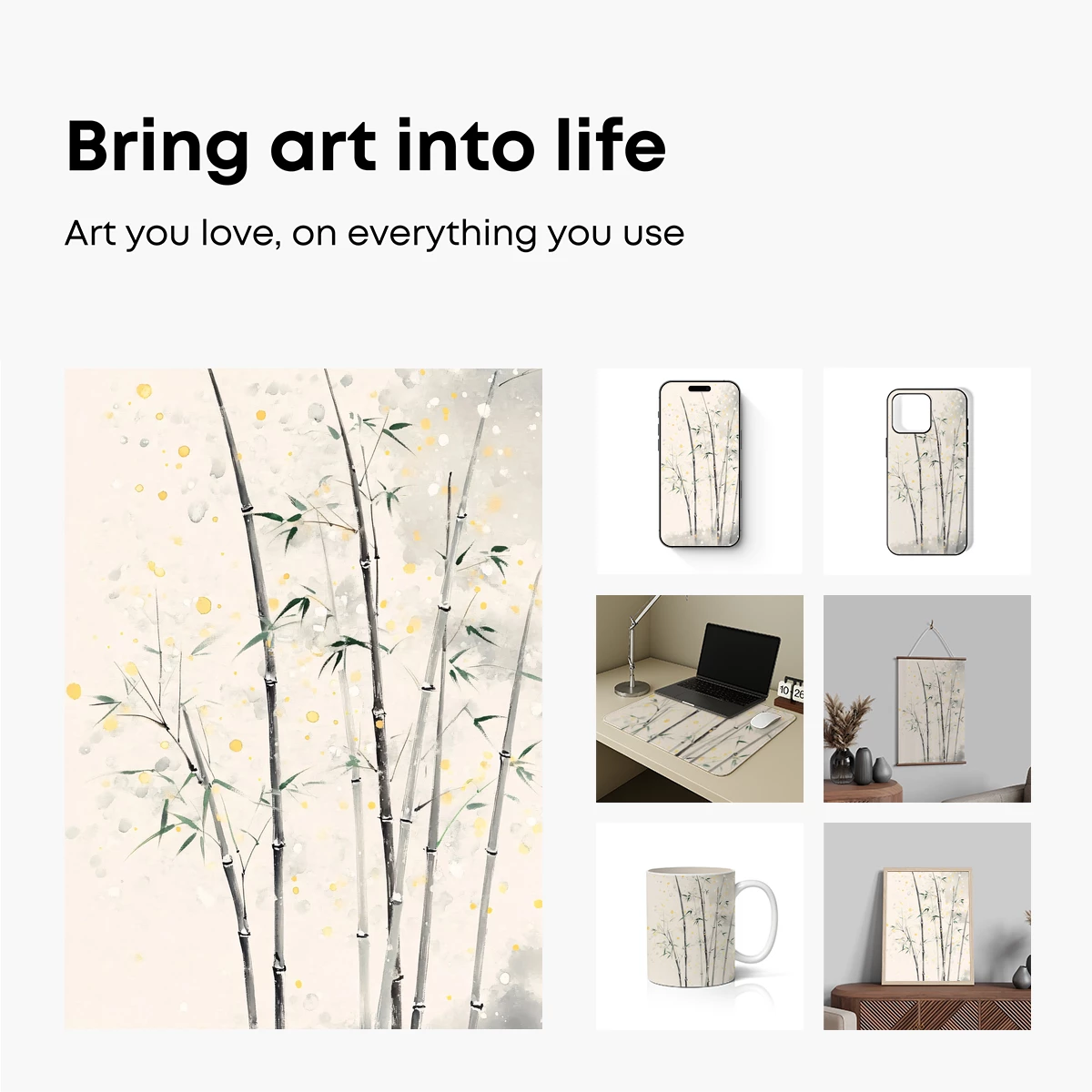 Elegant Bamboo Whispers in Misty Dawn - Image 2