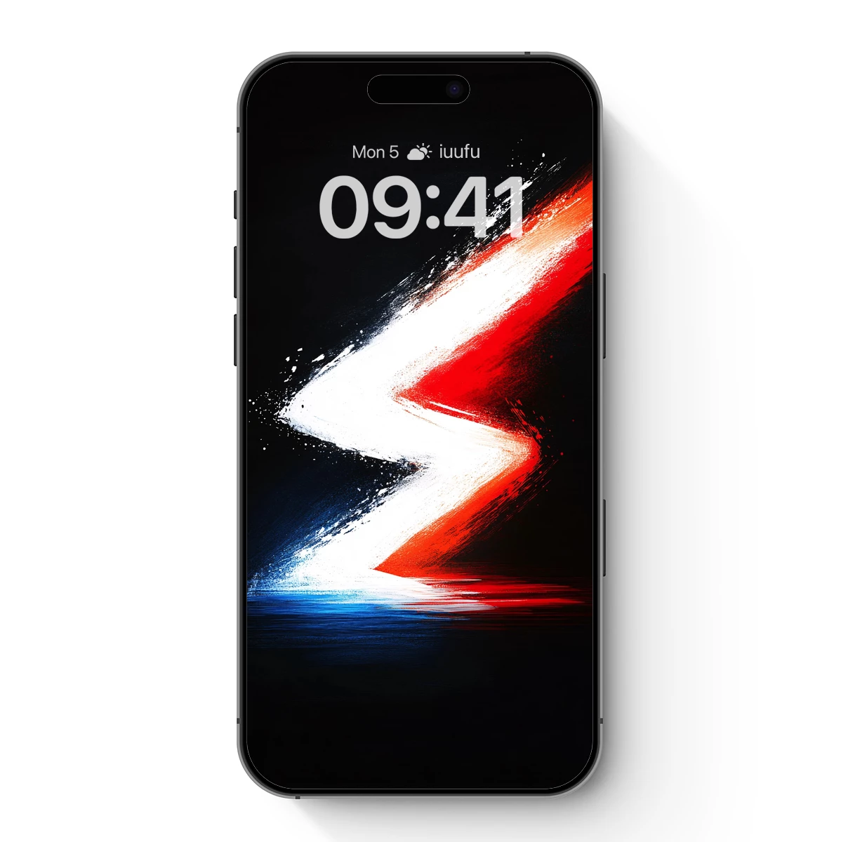 Bold Brushstroke Symphony: Red, White, and Blue