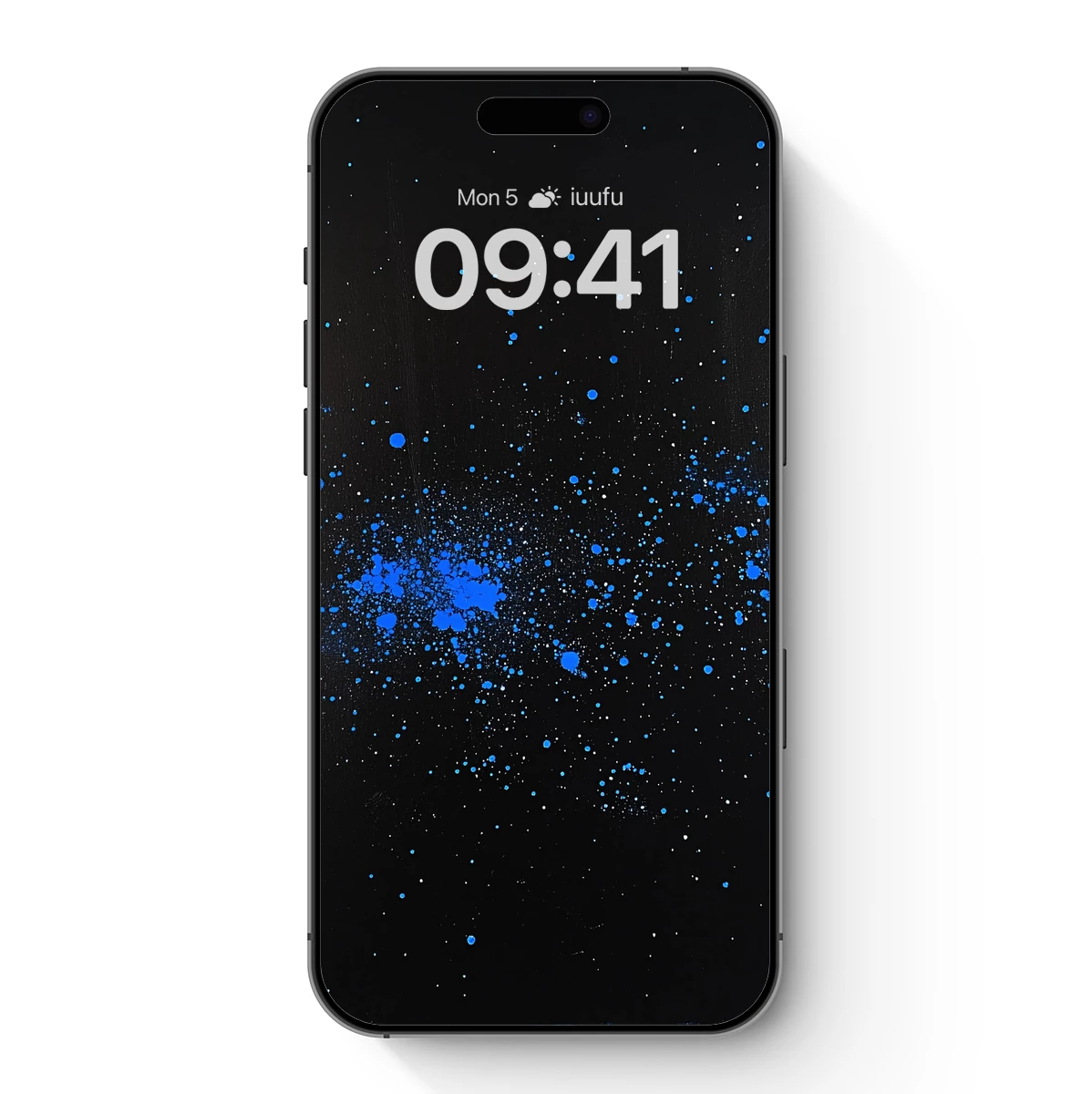 Cosmic Blue Splatter: Night Sky Artistry