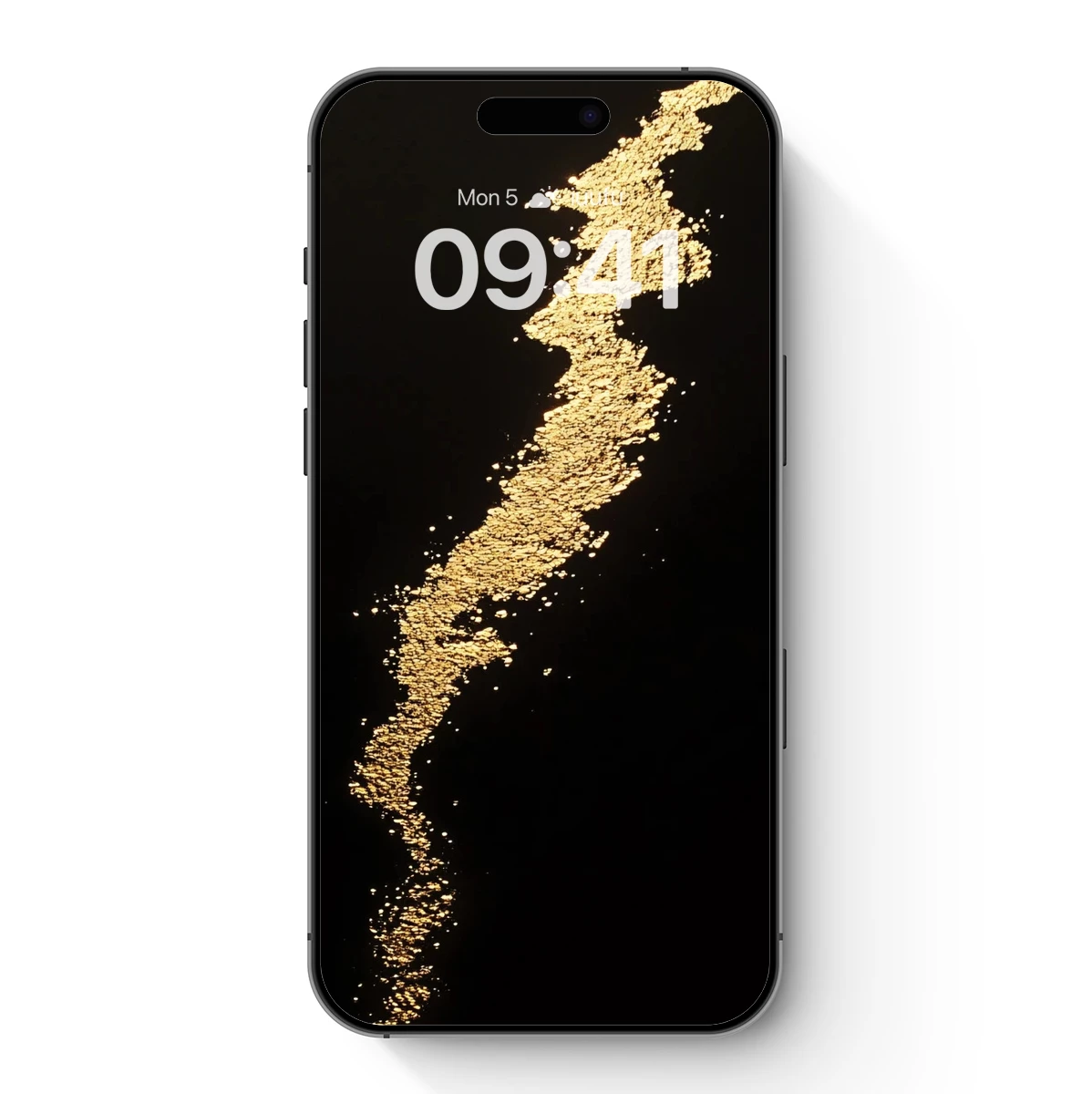 Golden Lightning Strike: Abstract Night Energy