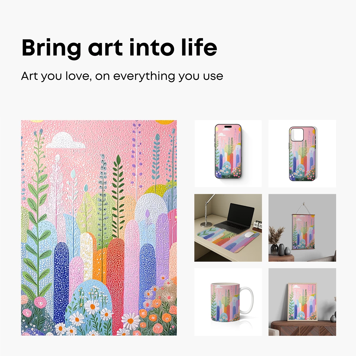 Enchanted Pastel Garden: Whimsical Floral Fantasy - Image 2