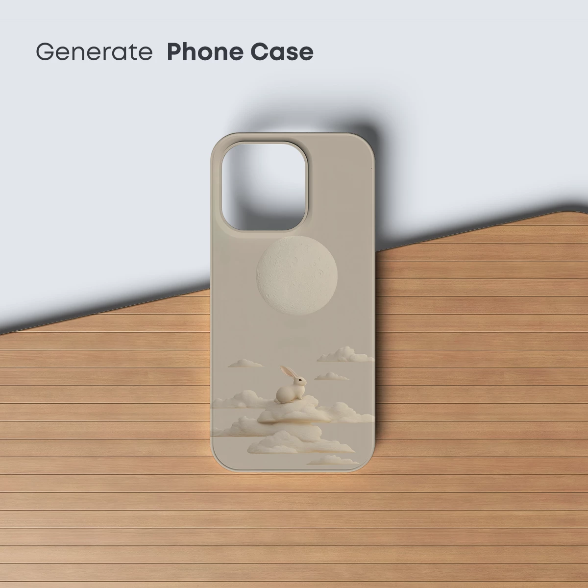 Lunar Rabbit on Clouds: Surreal Moonlit Fantasy - Image 3