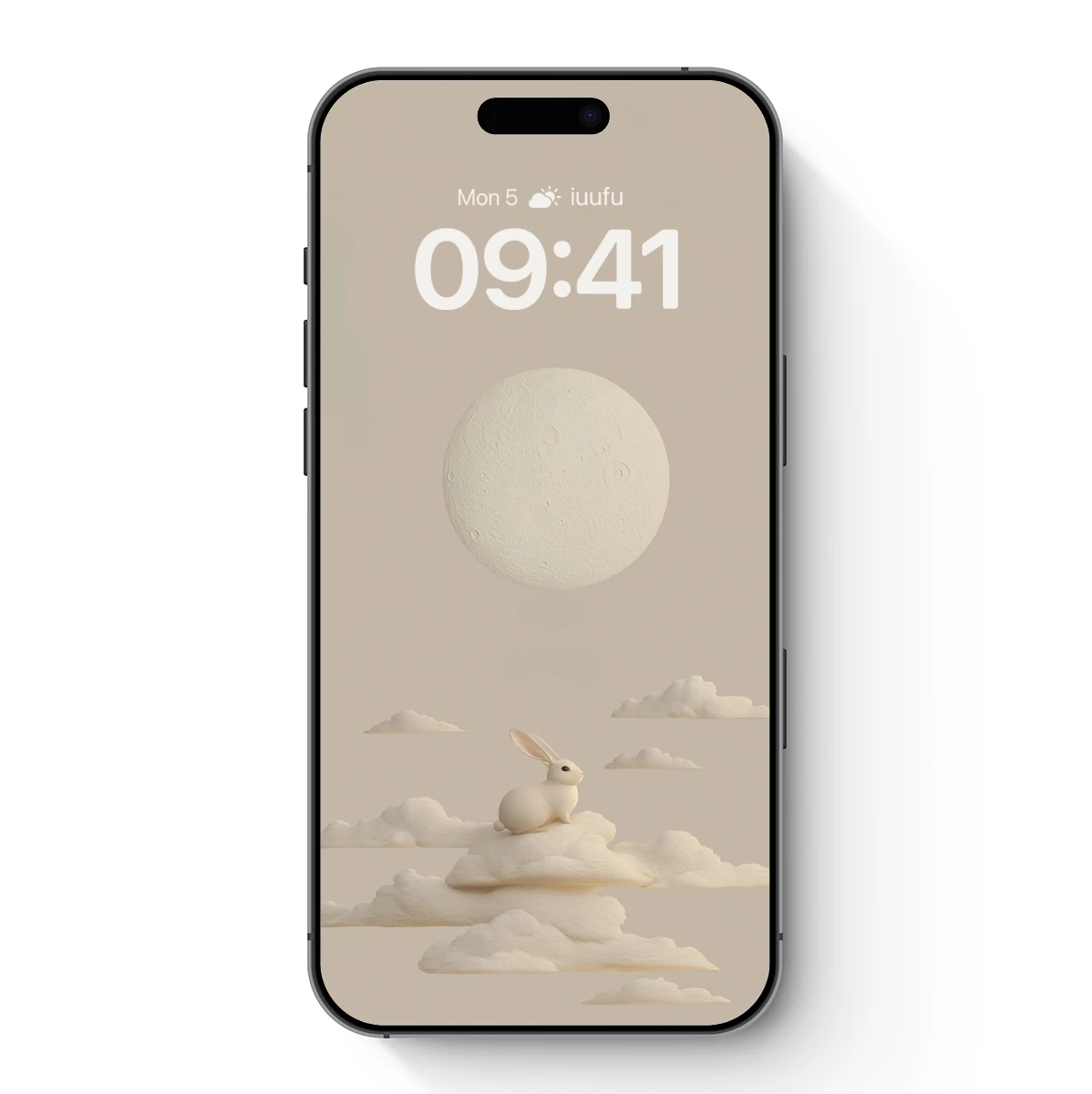 Lunar Rabbit on Clouds: Surreal Moonlit Fantasy