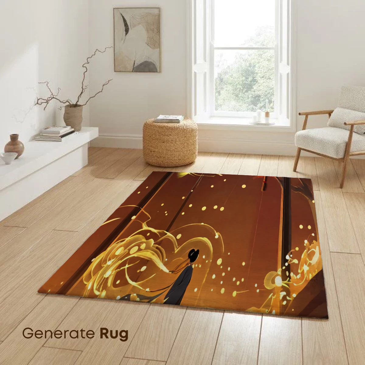 Autumnal Whisper: Ethereal Figure in Glowing Embrace - Image 6