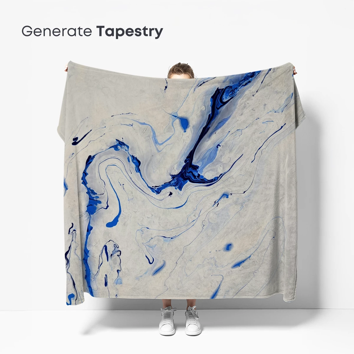 Ethereal Blue Whispers: Abstract Flow Art - Image 5