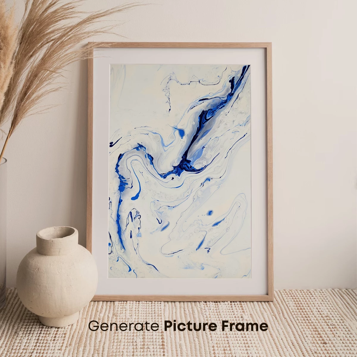 Ethereal Blue Whispers: Abstract Flow Art - Image 7