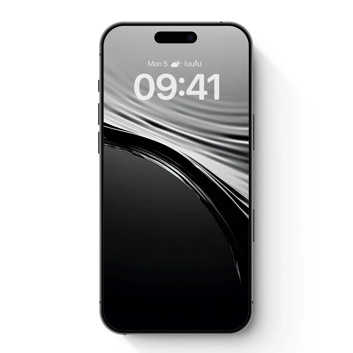 Elegant Black Wave: Abstract Fluidity in Motion