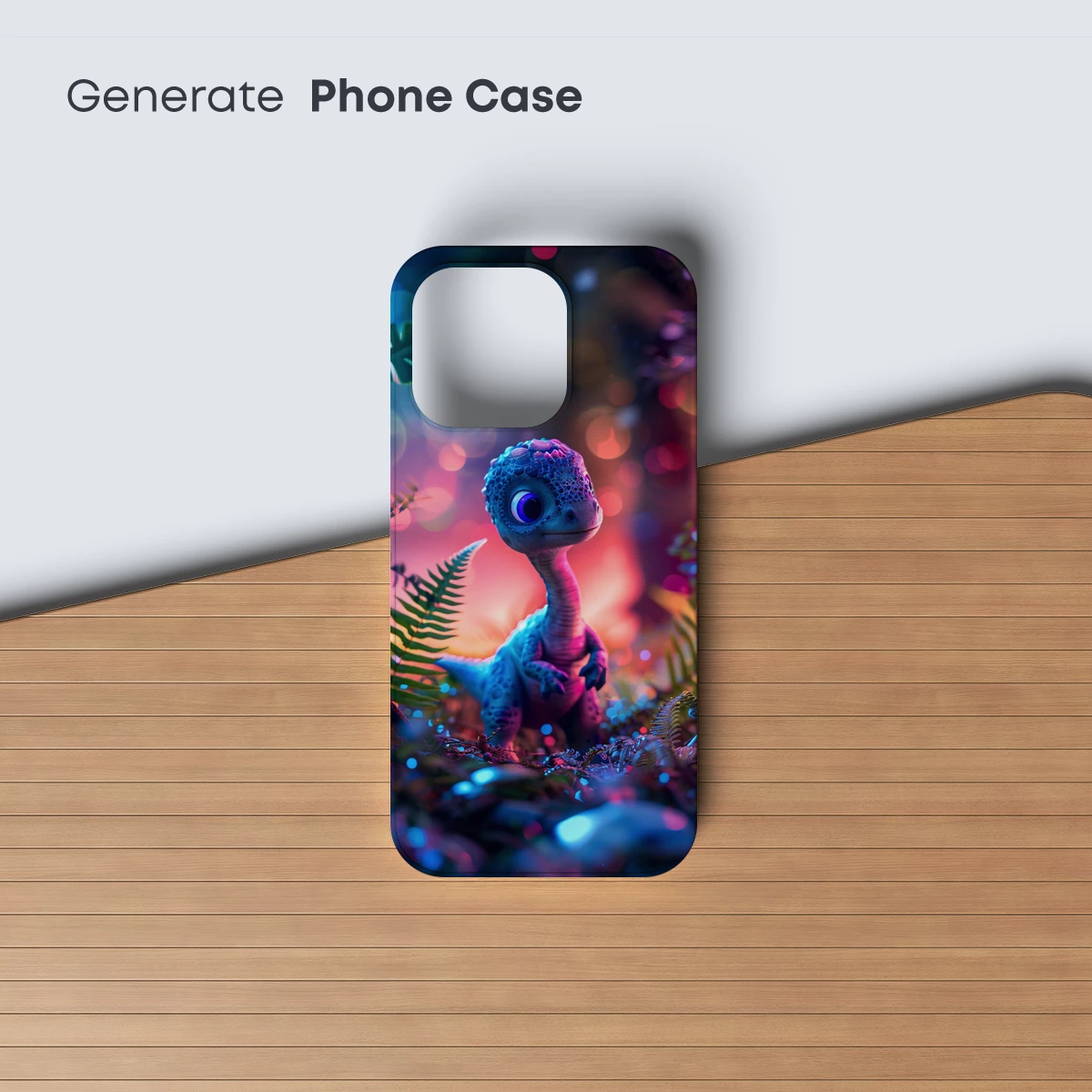 Enchanted Neon Dino in Luminous Jungle - Image 3