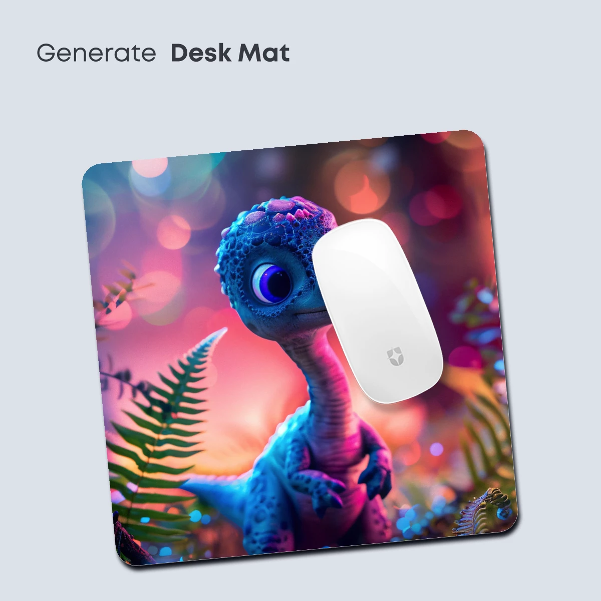 Enchanted Neon Dino in Luminous Jungle - Image 4