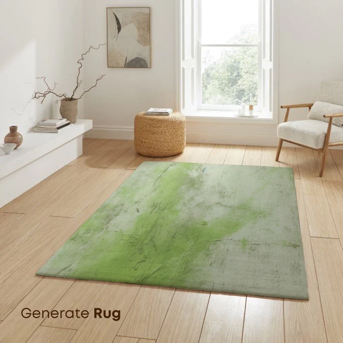 Ethereal Moss Whisper: Textured Green Abstract - Image 6