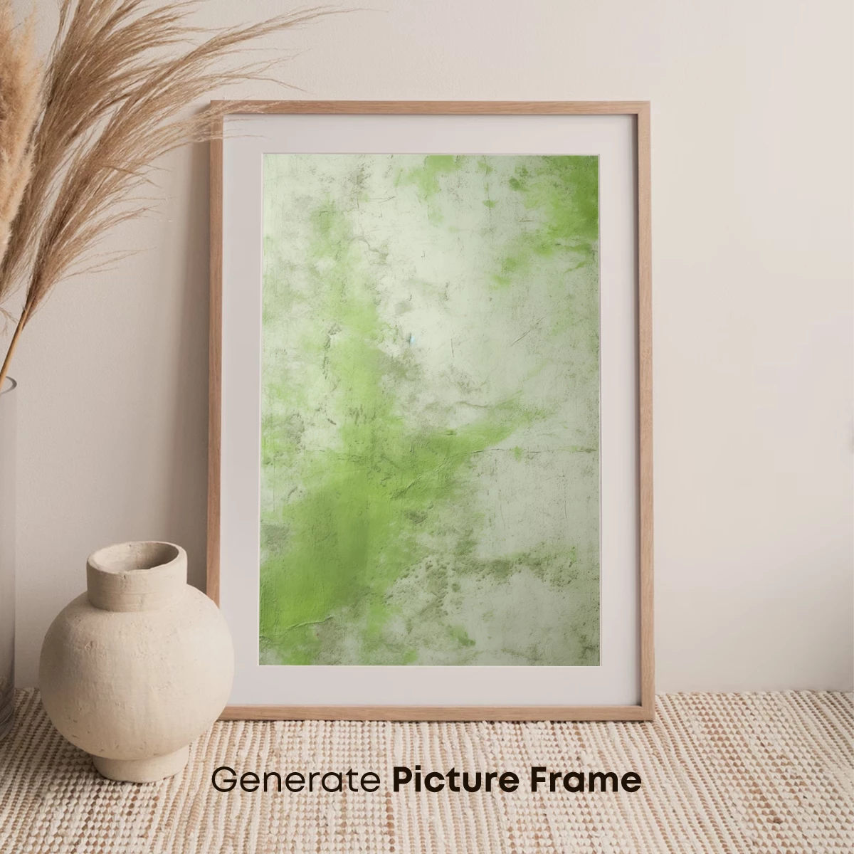 Ethereal Moss Whisper: Textured Green Abstract - Image 7