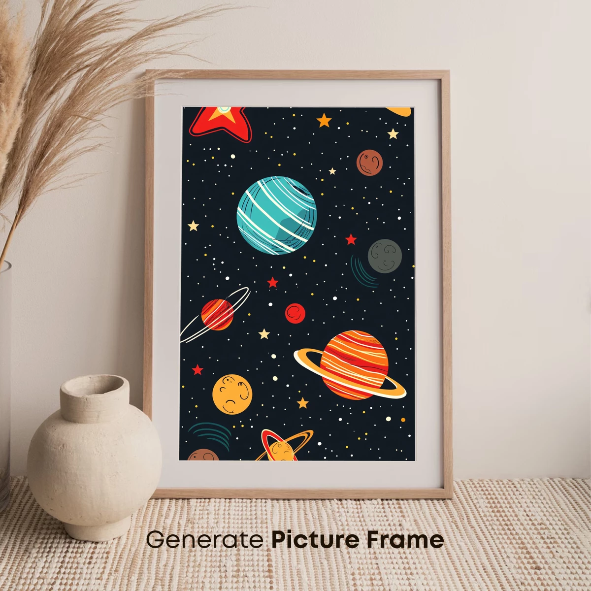 Cosmic Carnival: Playful Planets in Space - Image 7