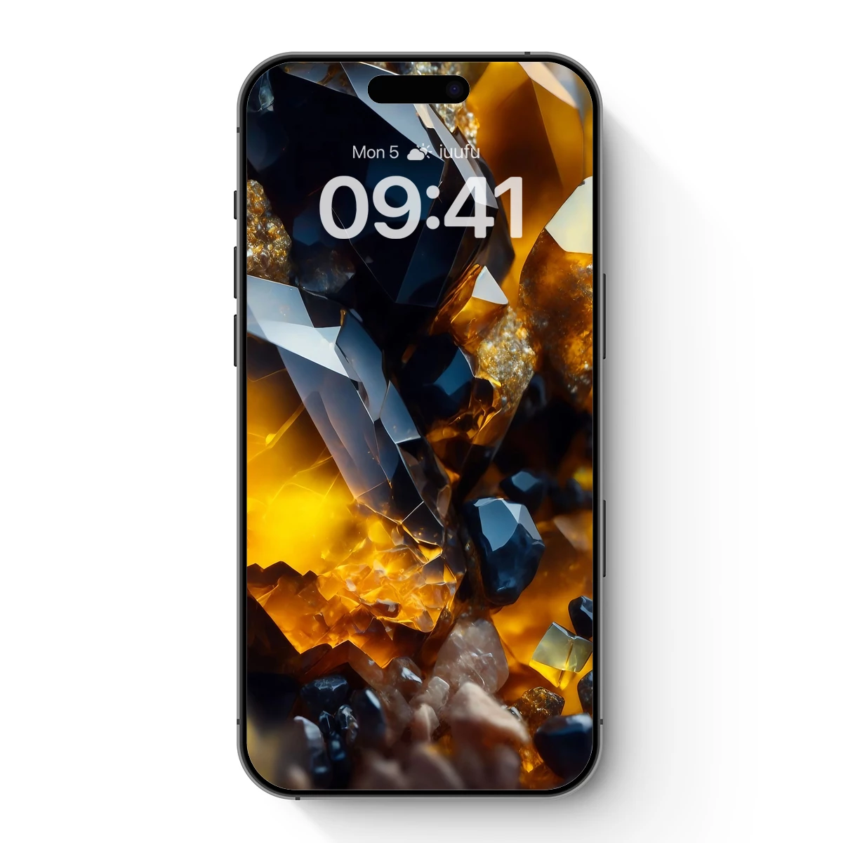 Crystal Fusion: Amber and Obsidian Symphony