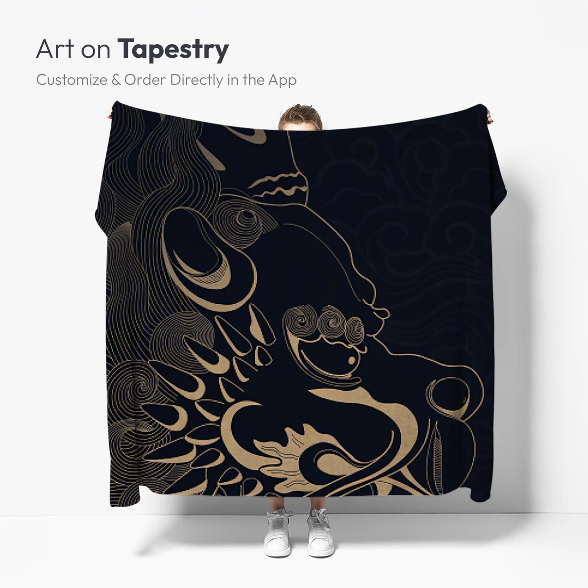 Golden Dragon's Whisper: Mythical Line Art - Image 4