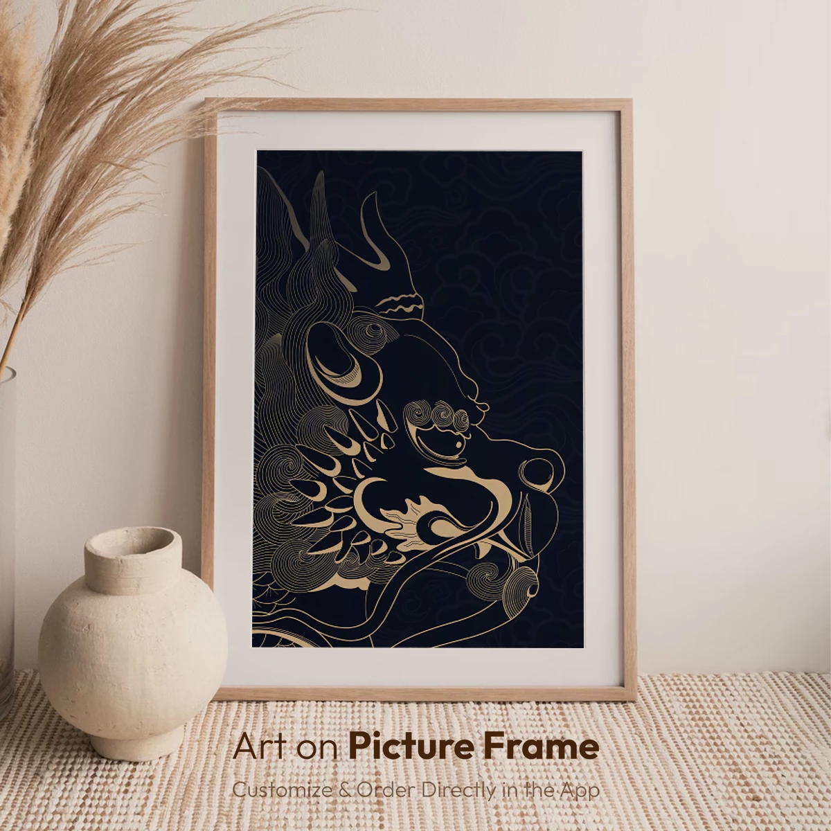 Golden Dragon's Whisper: Mythical Line Art - Image 6