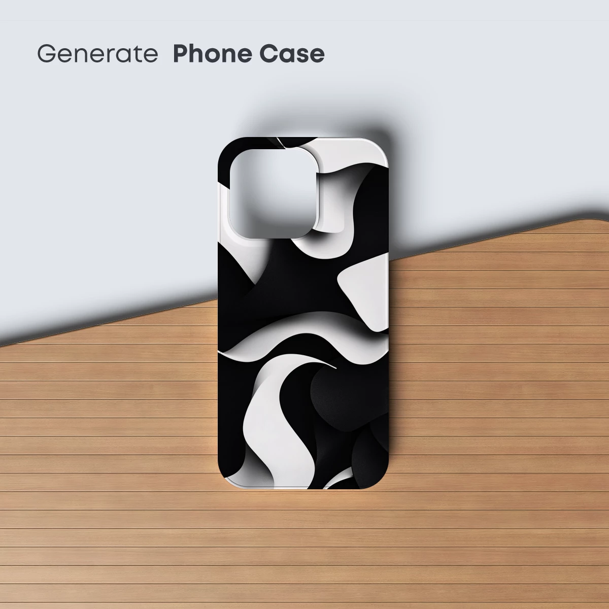 Elegant Monochrome Waves: Abstract Fluidity - Image 3