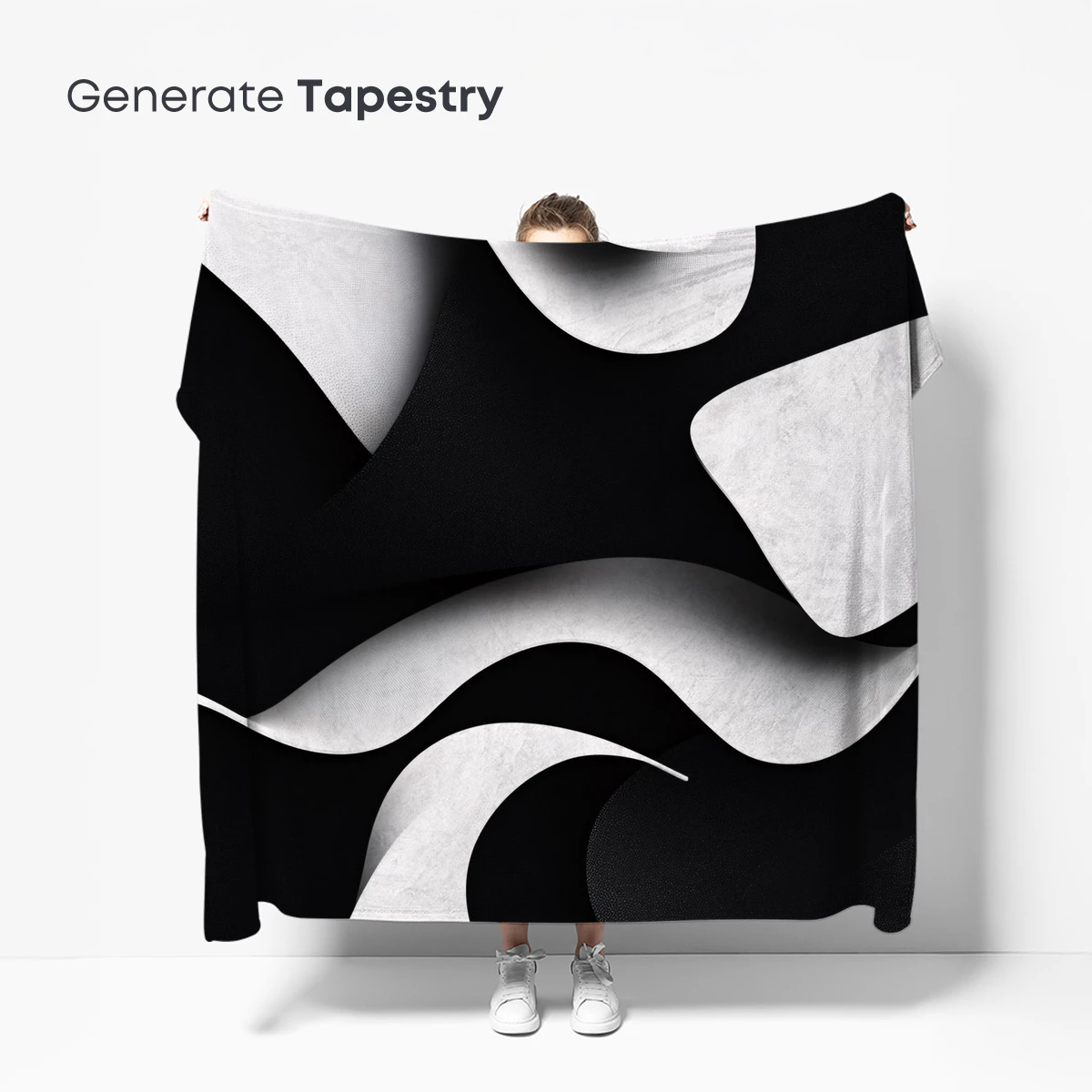 Elegant Monochrome Waves: Abstract Fluidity - Image 5