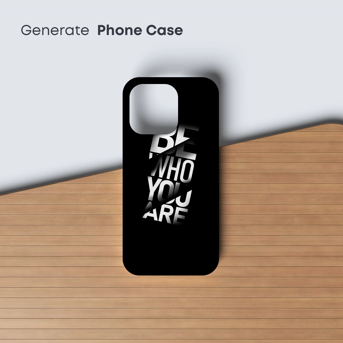 Bold Typography: 'Be Who You Are' in Monochrome - Image 3