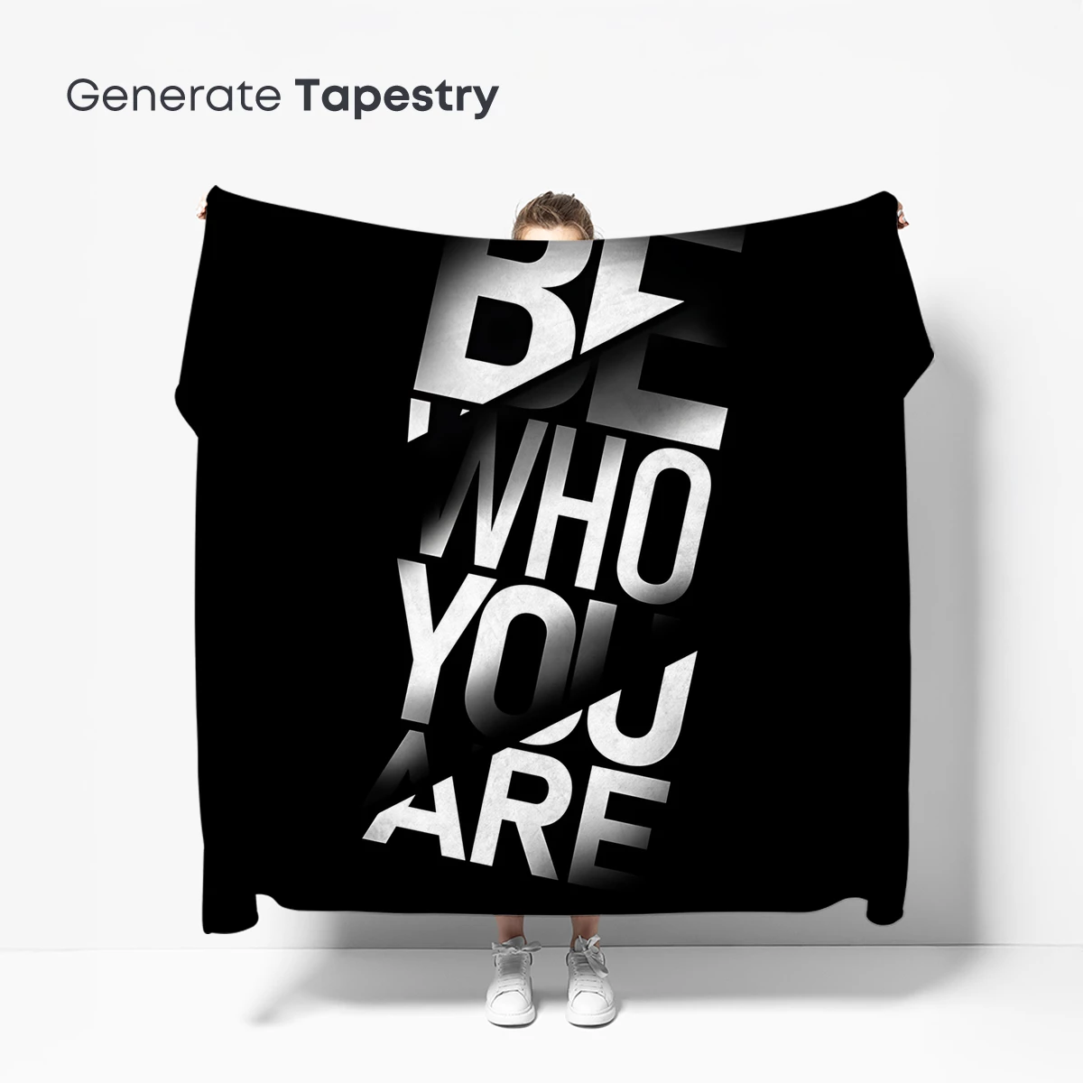 Bold Typography: 'Be Who You Are' in Monochrome - Image 5