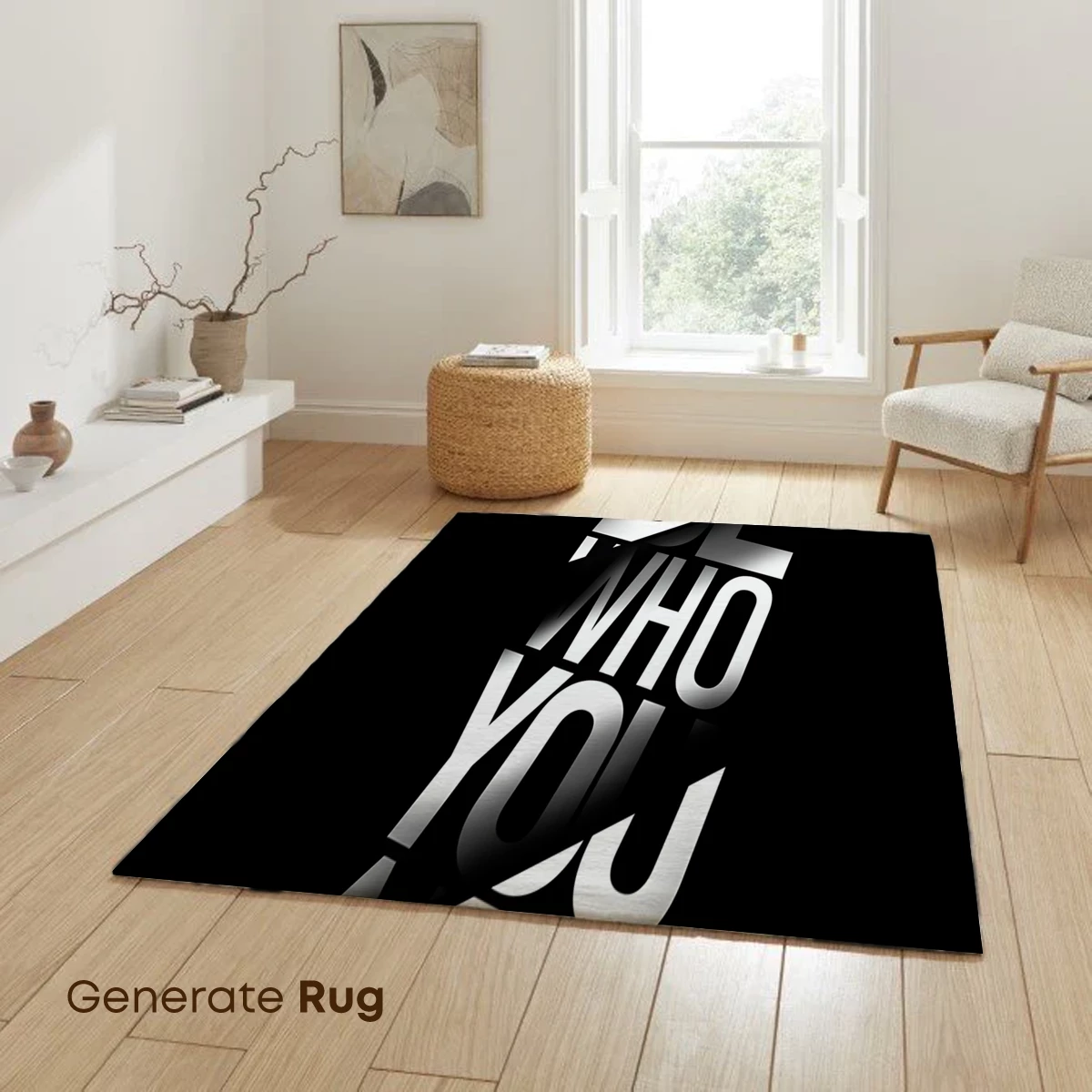 Bold Typography: 'Be Who You Are' in Monochrome - Image 6