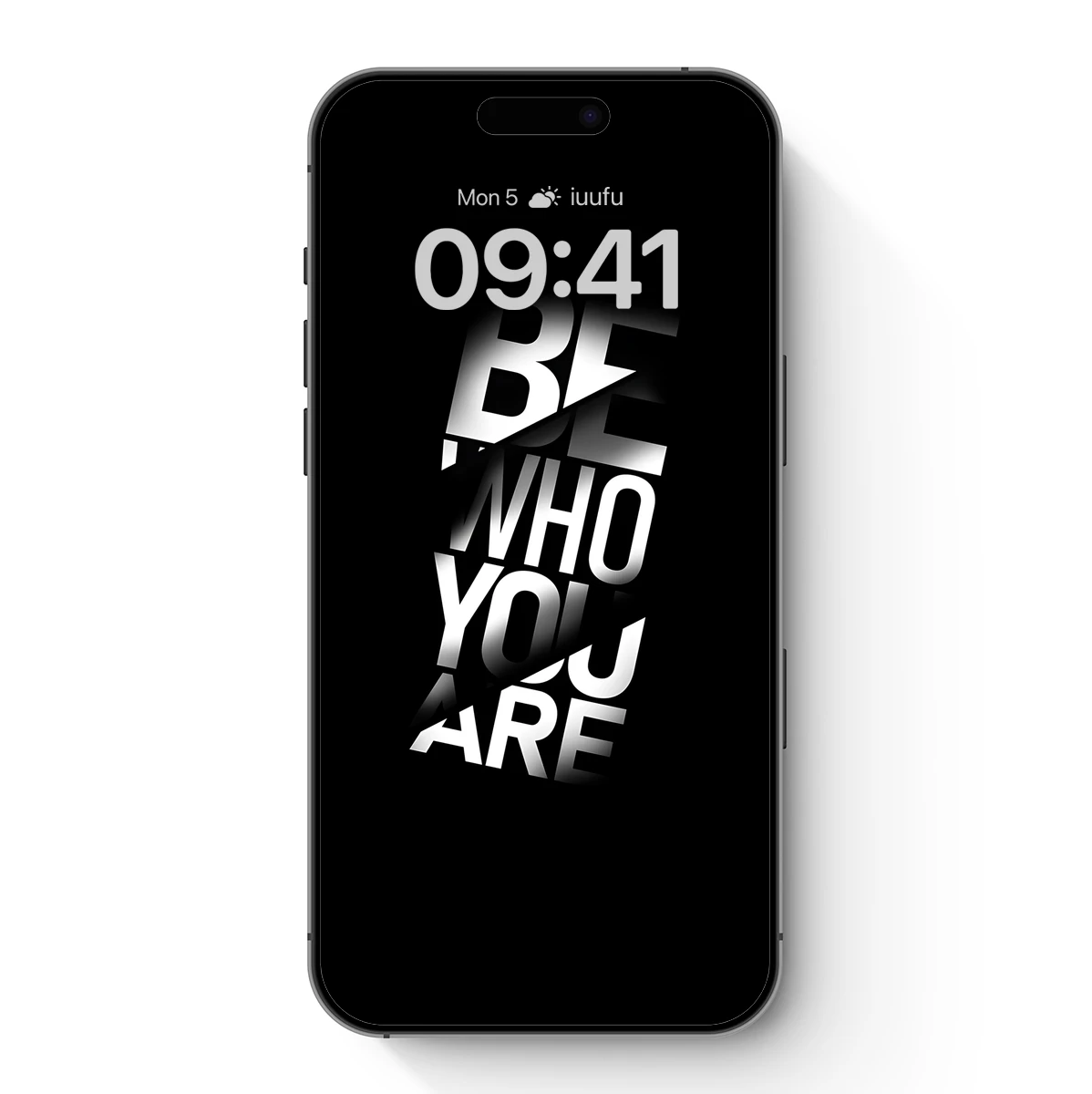 Bold Typography: 'Be Who You Are' in Monochrome