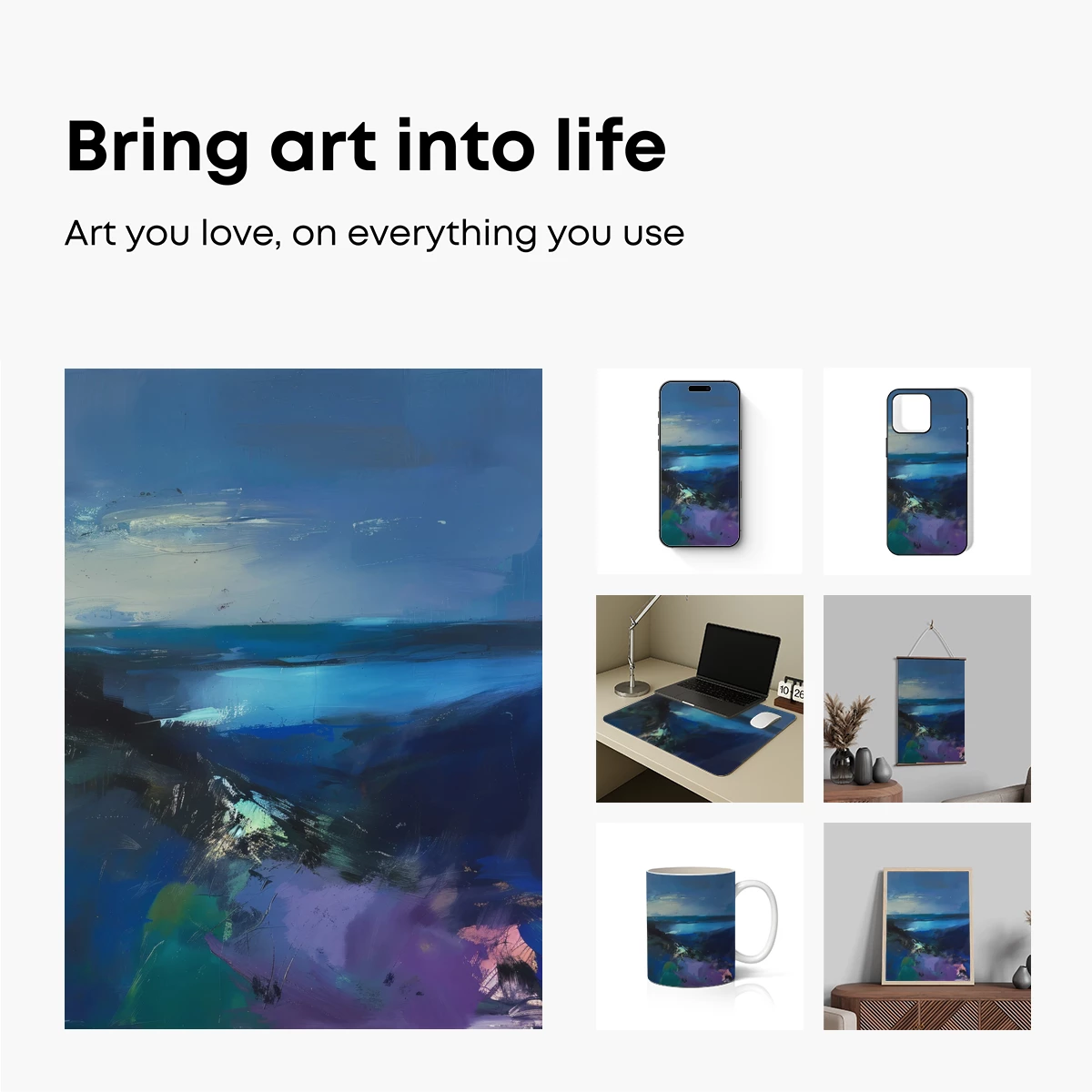 Abstract Twilight Symphony: Blue Hues and Ethereal Light - Image 2